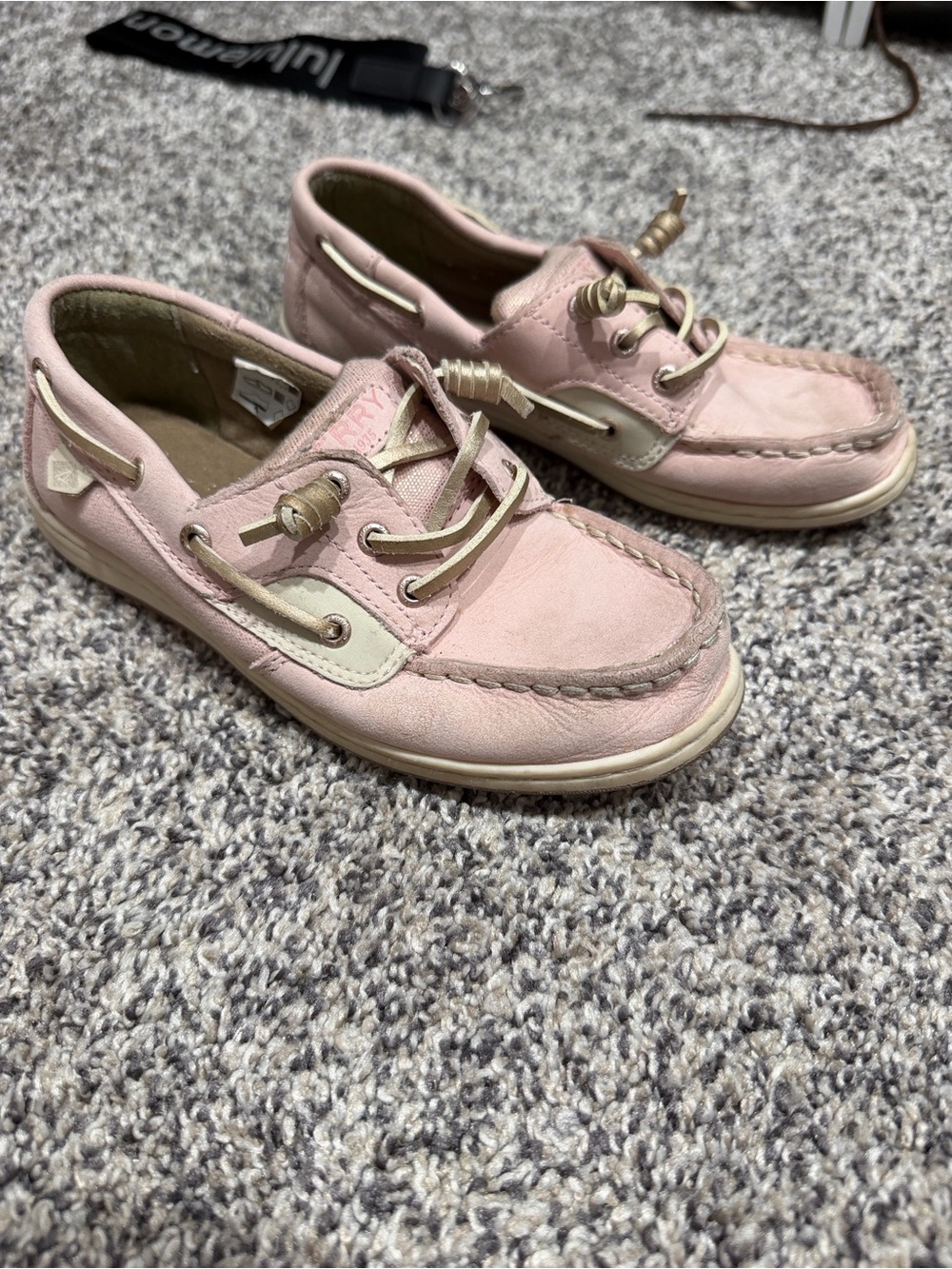 Sperry Pink and Cream Boat Shoes